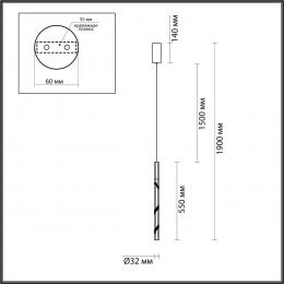 Odeon light 6679/4L L-VISION ODL24 149 Подвесной светильник античная бронза/металл/хрусталь IP20 LED 4W 240Лм 4000K ALETTA  - 2 купить